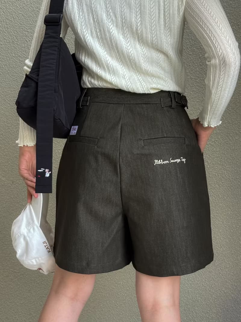 短裤Shorts : 绿色牛仔布 (Green Denim) : 腊肠犬Dachshund