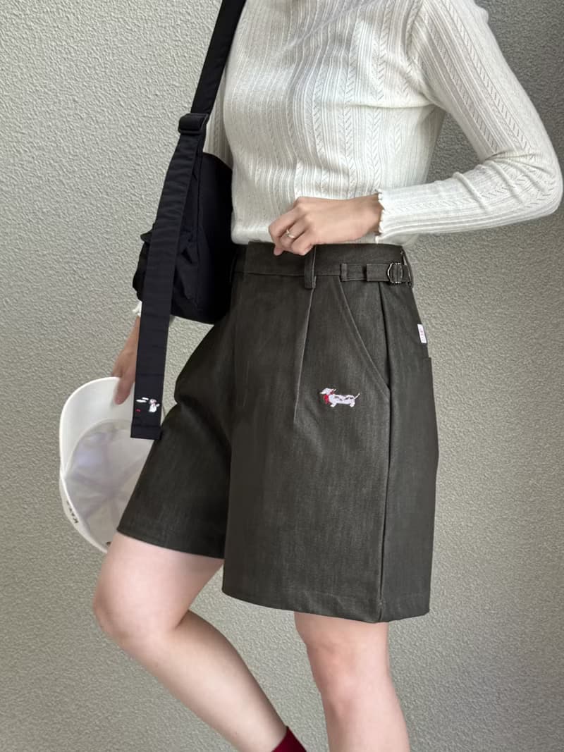 短裤Shorts : 绿色牛仔布 (Green Denim) : 腊肠犬Dachshund