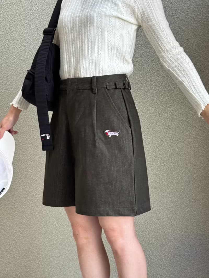 短裤Shorts : 绿色牛仔布 (Green Denim) : 腊肠犬Dachshund