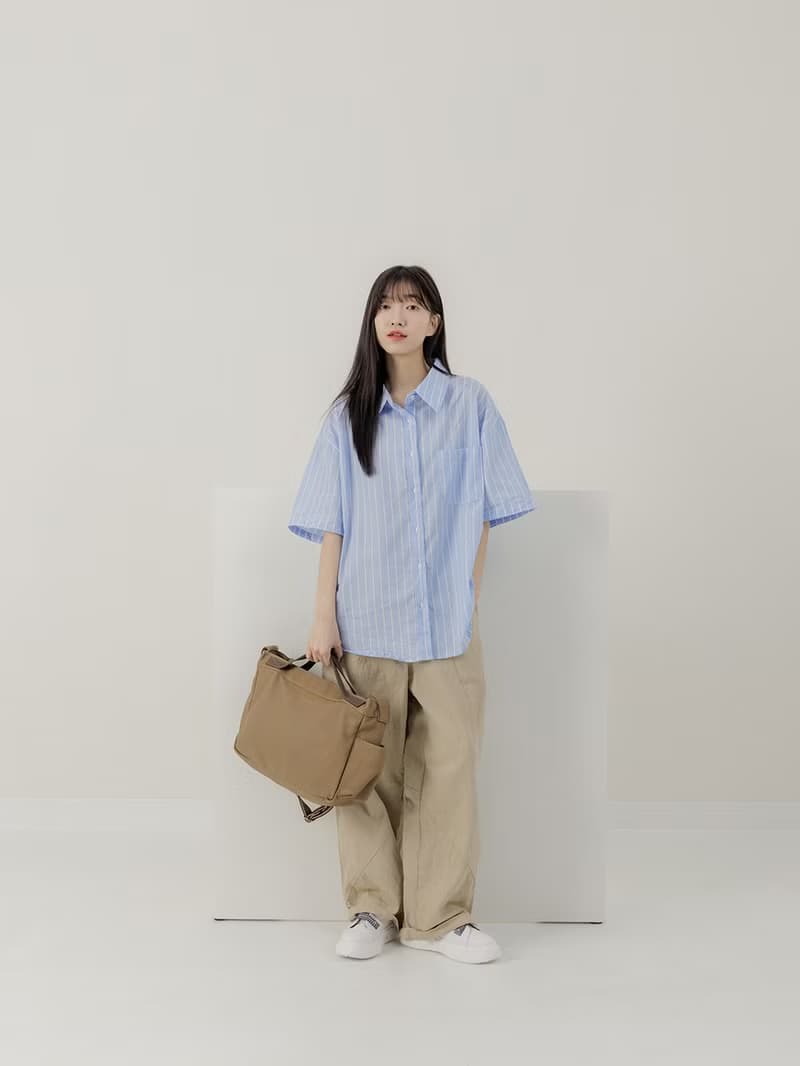 supportingrole 真皮簡約實用都會肩側背包  淺棕色