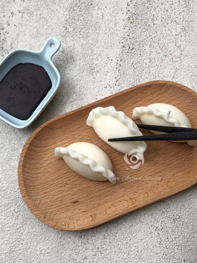 招財元寶水餃手工皂|仿真食物 附碟沾醬