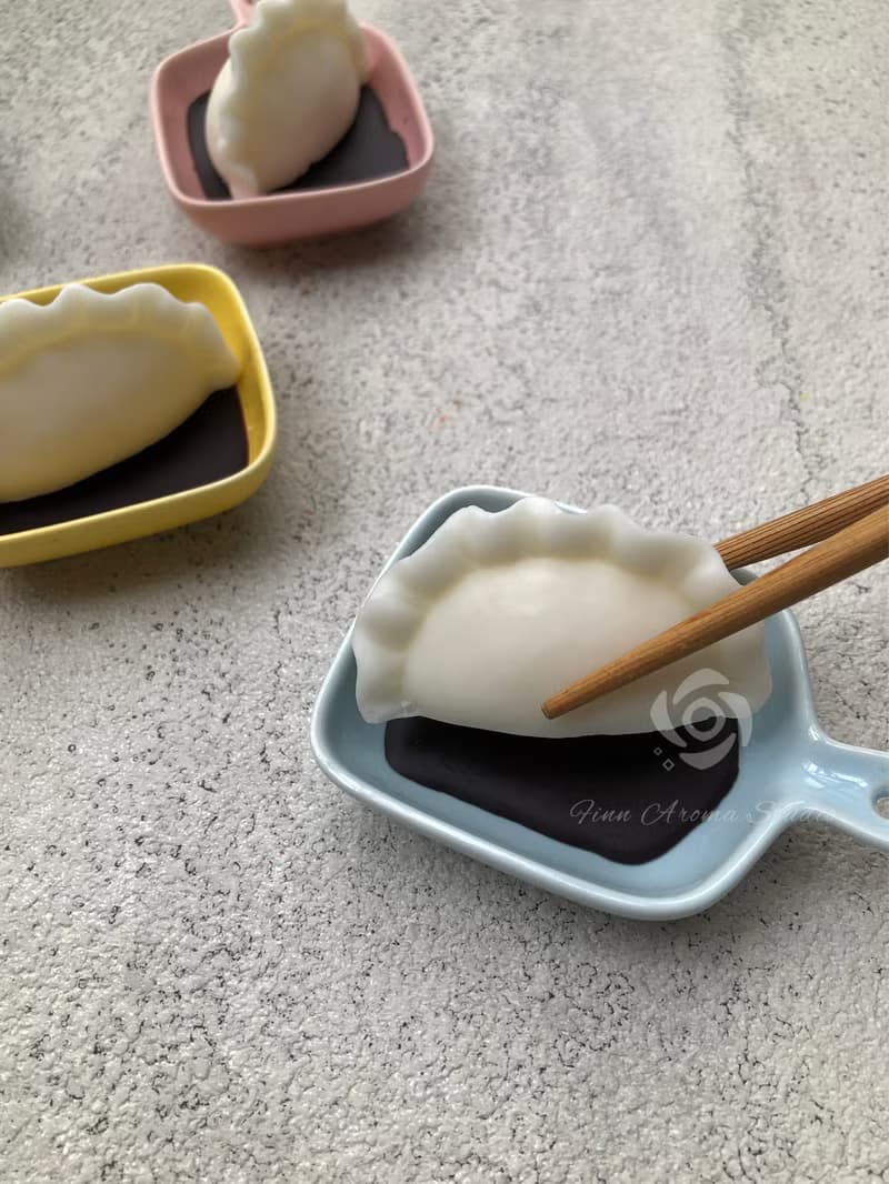 招財元寶水餃手工皂|仿真食物 附碟沾醬