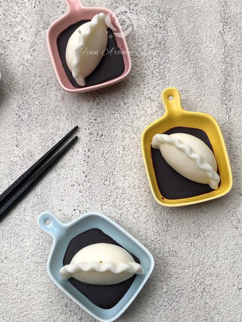 招財元寶水餃手工皂|仿真食物 附碟沾醬
