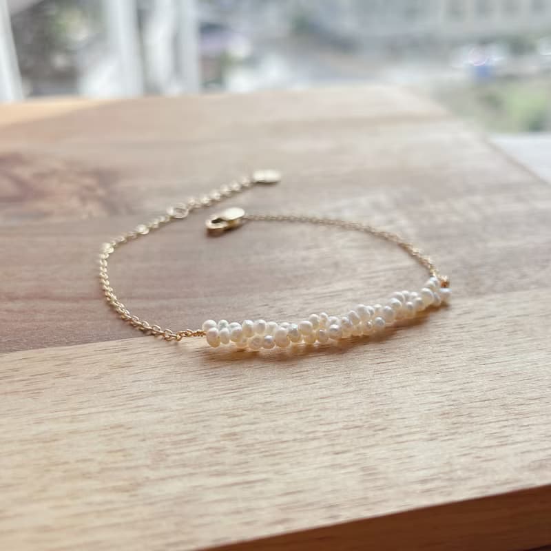 六月誕生石 手鍊 珍珠 細手鍊  - DNA -