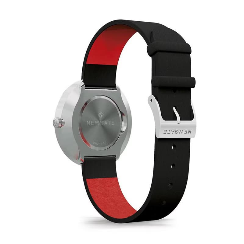 Newgate-DRUMLINE-經典銀-義大利皮革錶帶-40mm