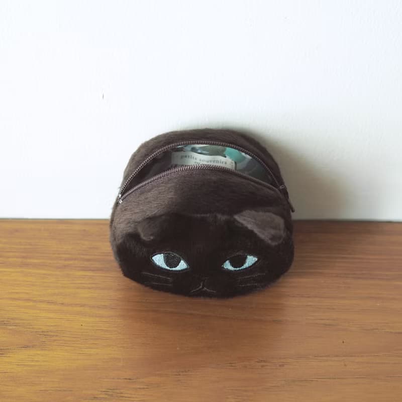 mini fluffy cat pouch