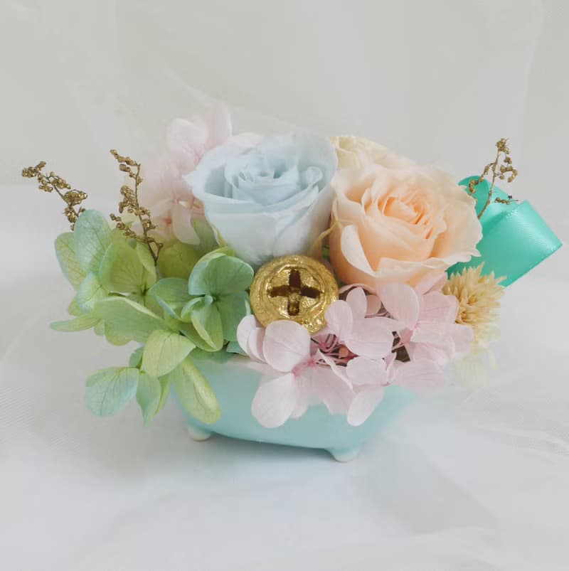 相守一生盆花 結婚捧花永生乾燥花畢業謝師禮物生日畢業禮物