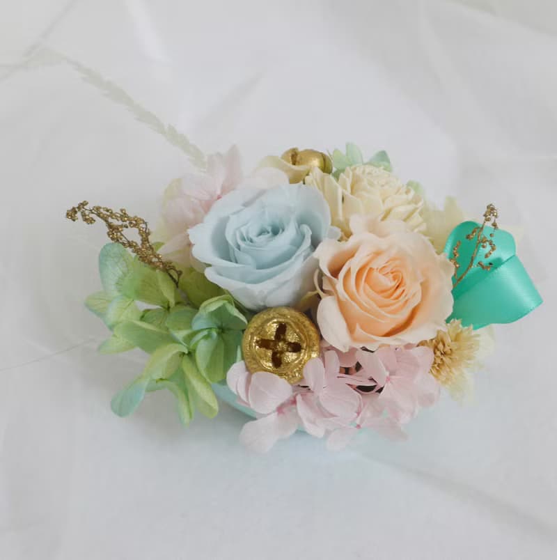 相守一生盆花 結婚捧花永生乾燥花畢業謝師禮物生日畢業禮物