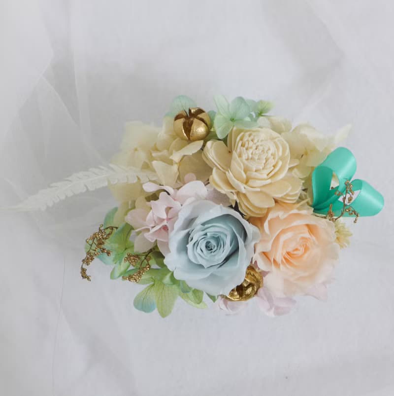 相守一生盆花 結婚捧花永生乾燥花畢業謝師禮物生日畢業禮物