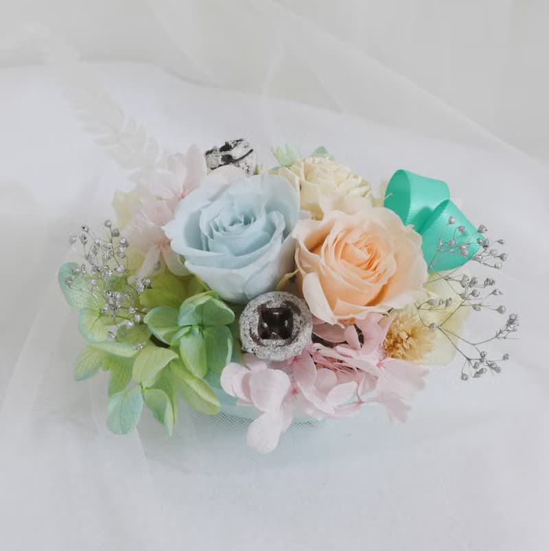 相守一生盆花 結婚捧花永生乾燥花畢業謝師禮物生日畢業禮物