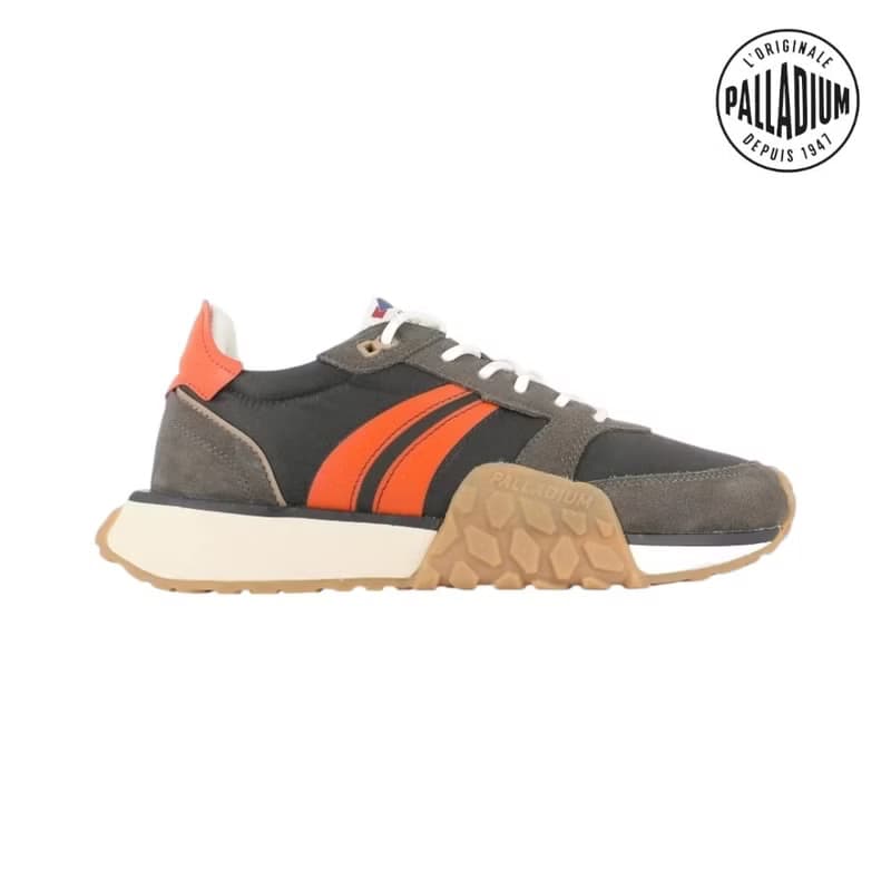 PALLADIUM TROOP RUNNER FLAME 復古拚色軍種潮鞋 軍綠橘 74487