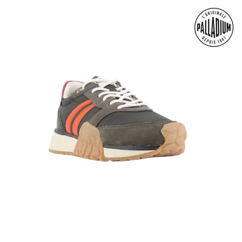 PALLADIUM TROOP RUNNER FLAME 復古拚色軍種潮鞋 軍綠橘 74487