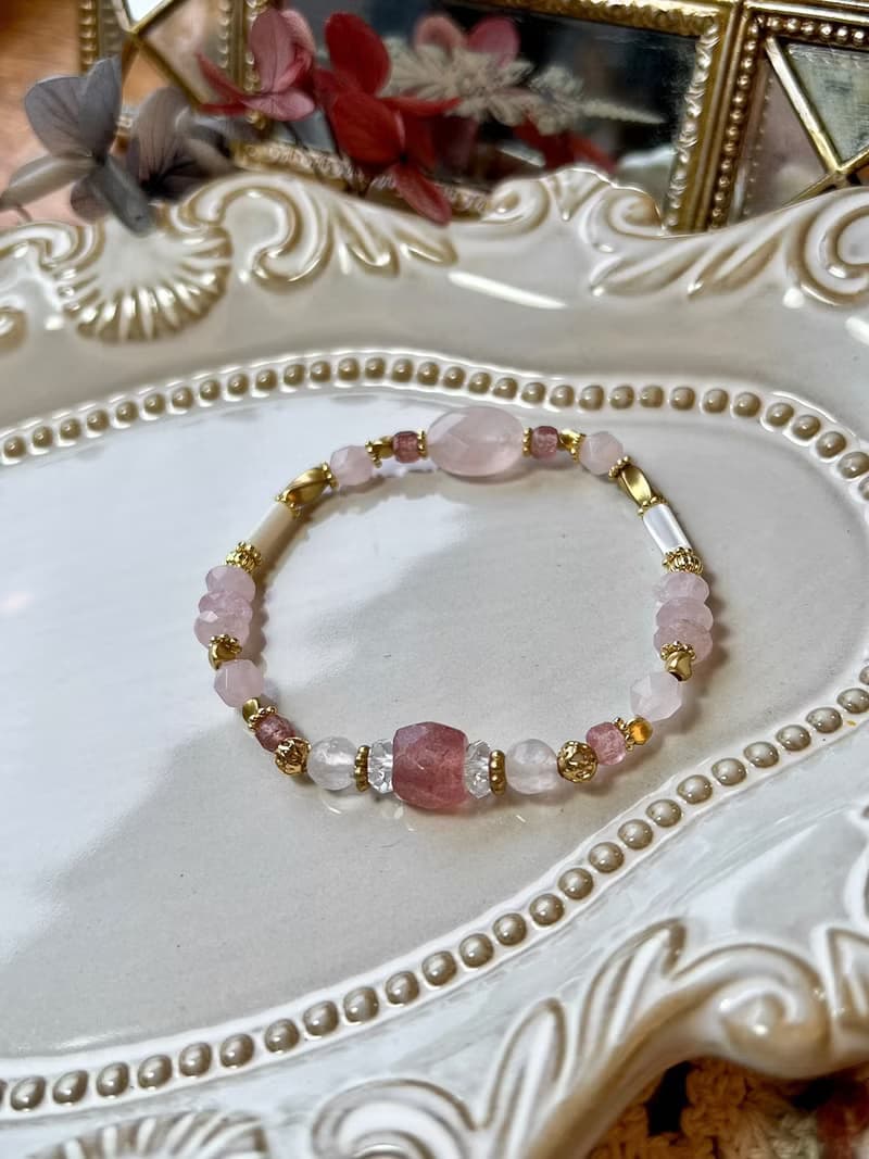 -愛情靈藥-天然水晶手鏈/黃銅手鍊