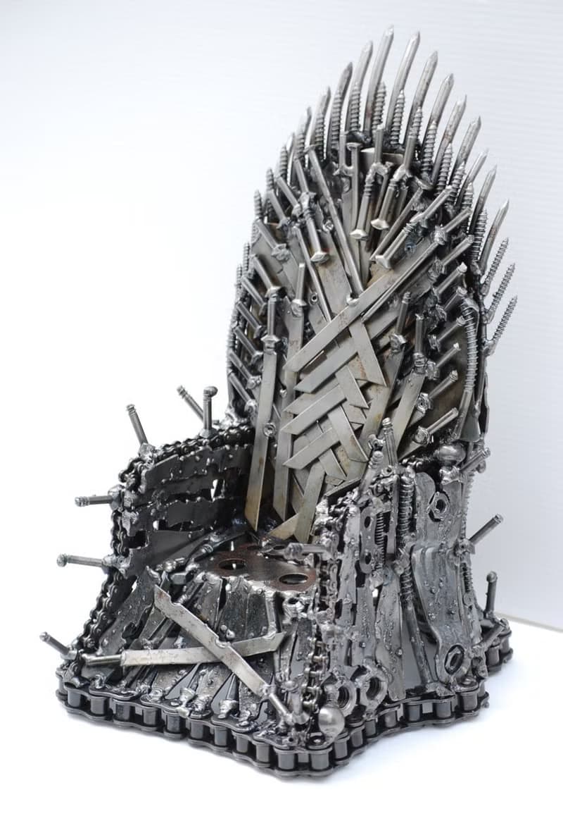 One-Of-A-Kind Gift, Iron Throne Scrap metal sculpture, Wow gift for Dad