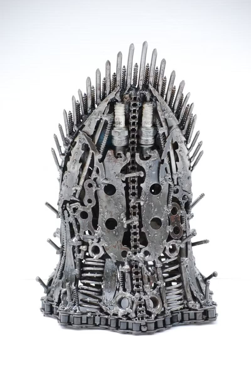 One-Of-A-Kind Gift, Iron Throne Scrap metal sculpture, Wow gift for Dad