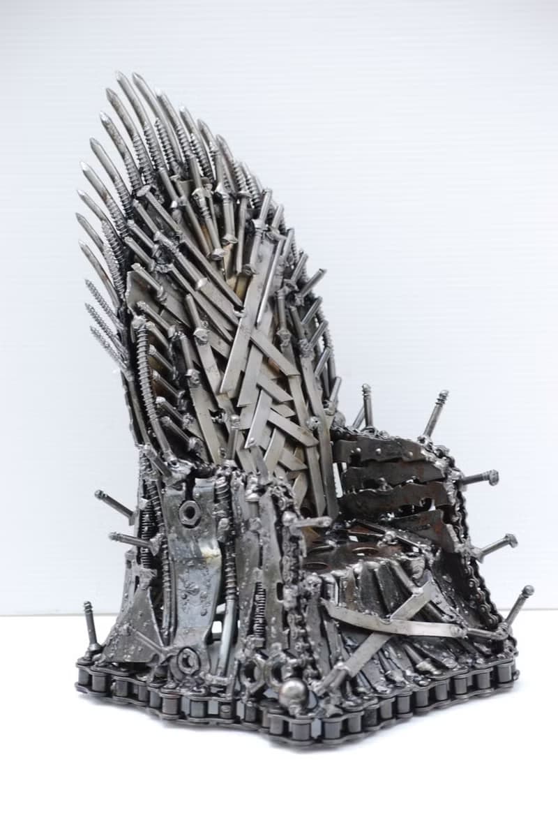 One-Of-A-Kind Gift, Iron Throne Scrap metal sculpture, Wow gift for Dad
