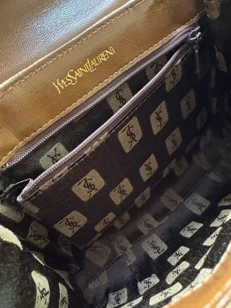 中古正品 YSL 聖蘿蘭 蜥蜴皮 斜背包 手袋 手提袋