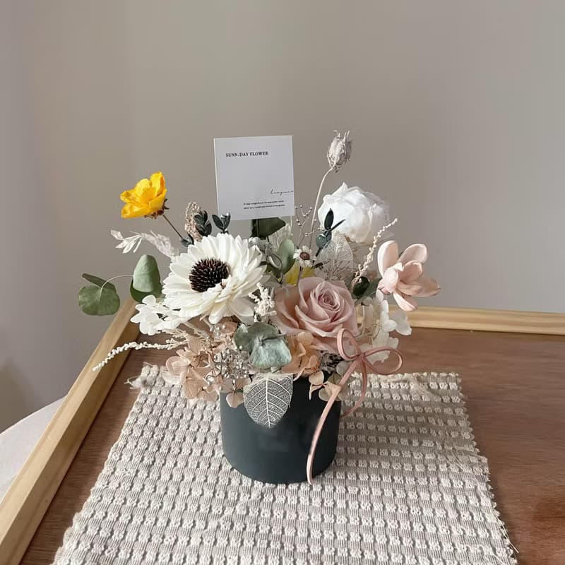 【永生盆花】乾燥盆花 開幕盆花 新居禮 開幕花禮 永生花 祝賀禮