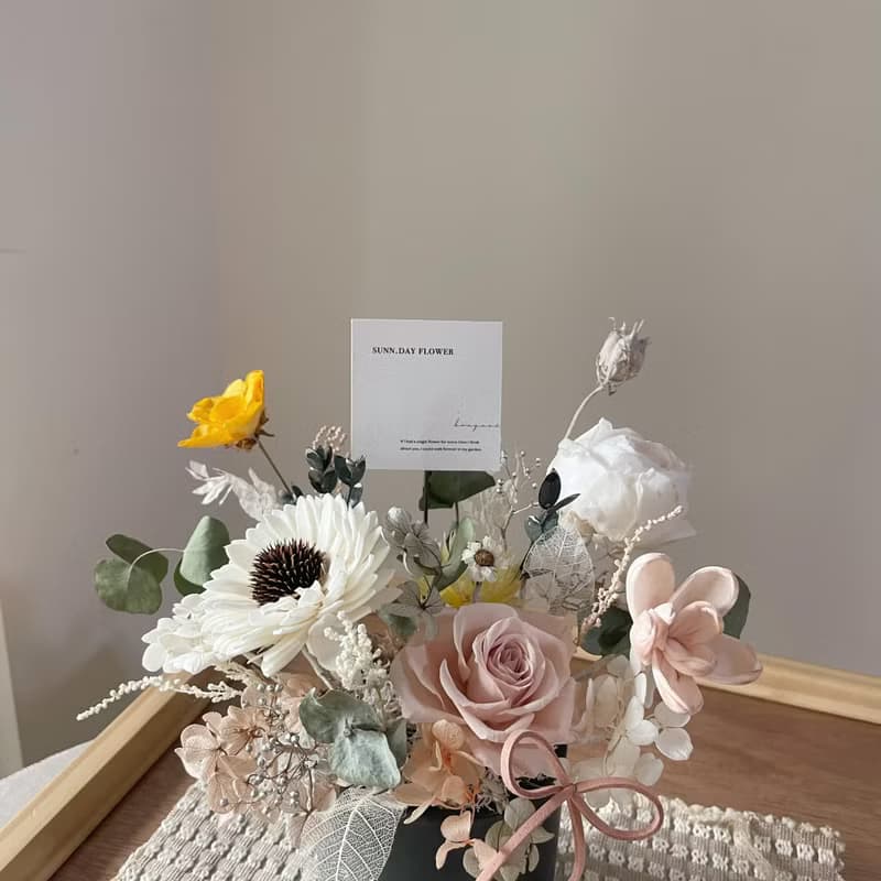 【永生盆花】乾燥盆花 開幕盆花 新居禮 開幕花禮 永生花 祝賀禮