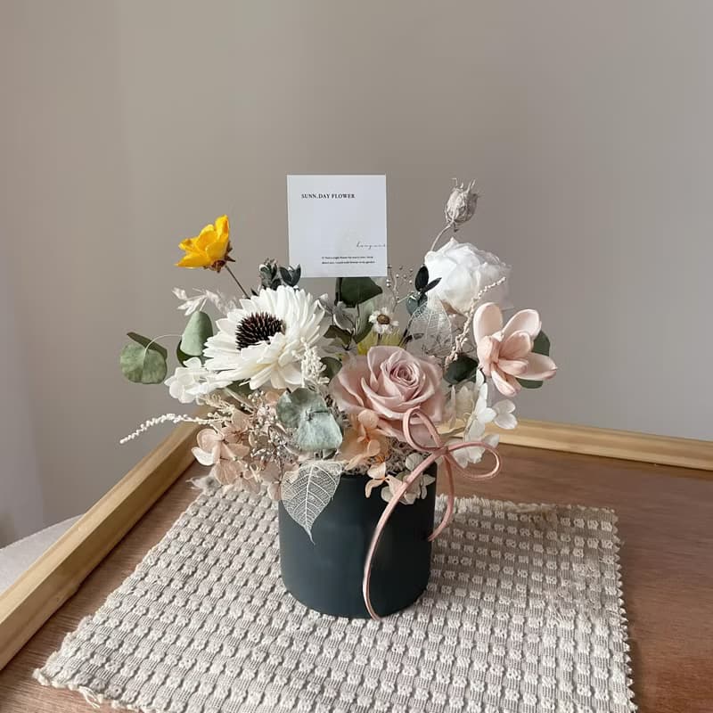 【永生盆花】乾燥盆花 開幕盆花 新居禮 開幕花禮 永生花 祝賀禮