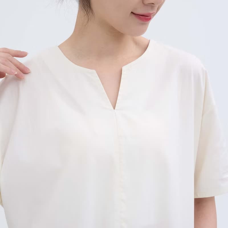 印花樂X連俞涵 低腰線拼接長洋裝/花開原野/百合橙花/山羌閱覽室