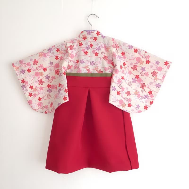 Hakama Dress 日本褲和服- 櫻花 - Red  (女童/嬰兒/兒童)