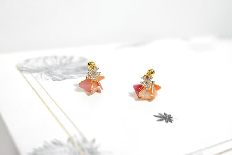 耳針x耳夾水晶花_星空小帳棚_光點飾品