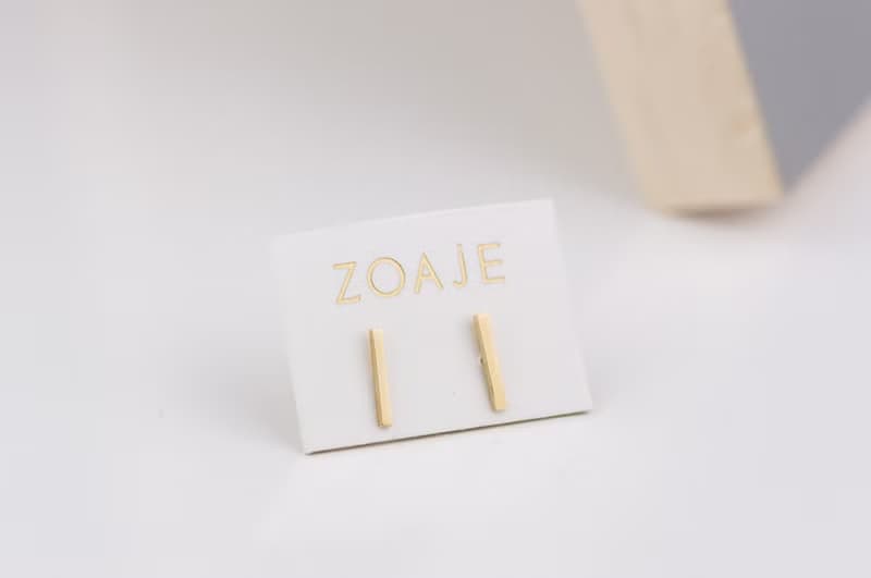 Zoaje KENYA 耳釘耳飾 14k純金黃金 迷你款 極簡 基礎百搭款 精緻