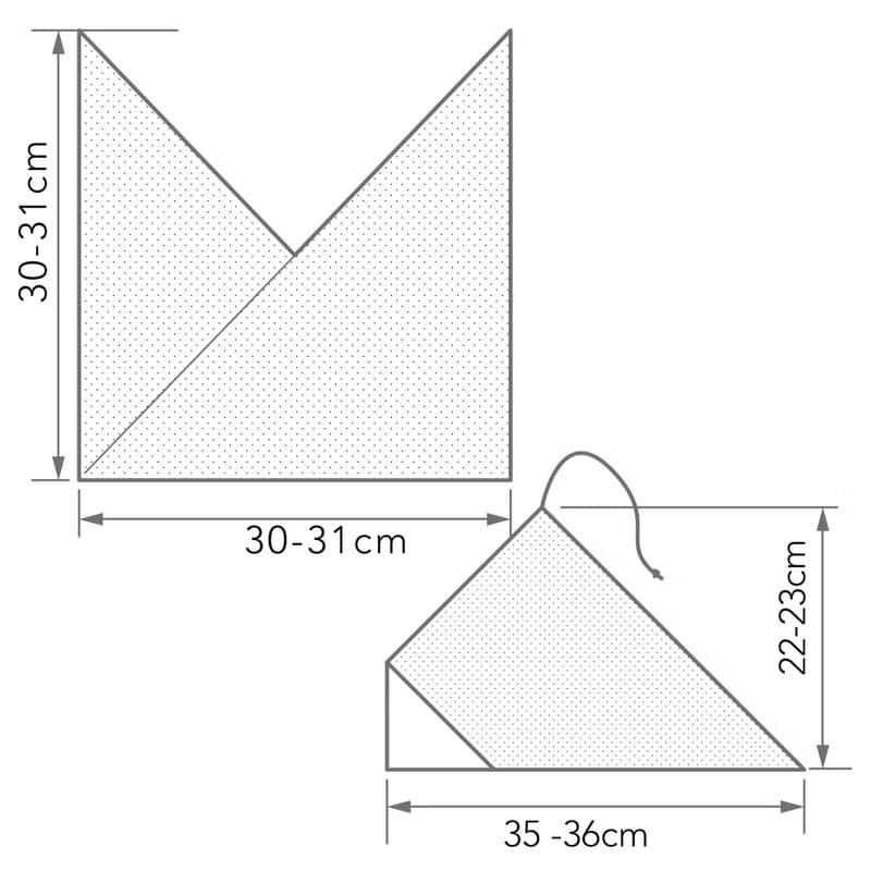 【オンライン限定】三河木綿のお弁当袋セット あずま袋と箸袋 水色系の縞 ネップ地