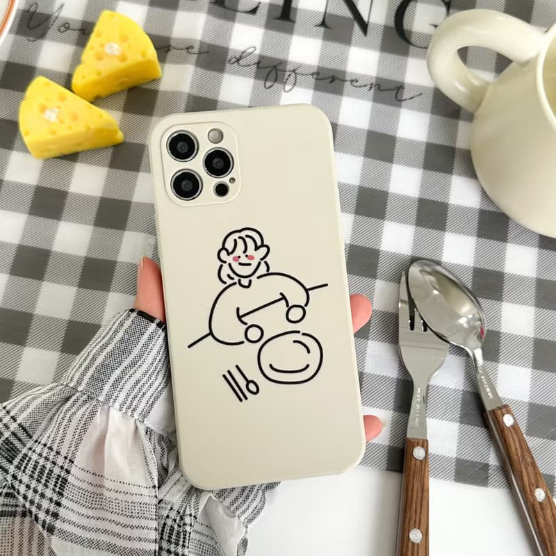 Let's have a meal iPhone mobile phone couple silicone case