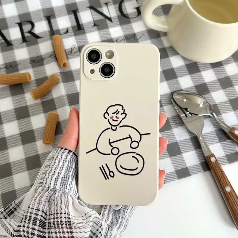 Let's have a meal iPhone mobile phone couple silicone case