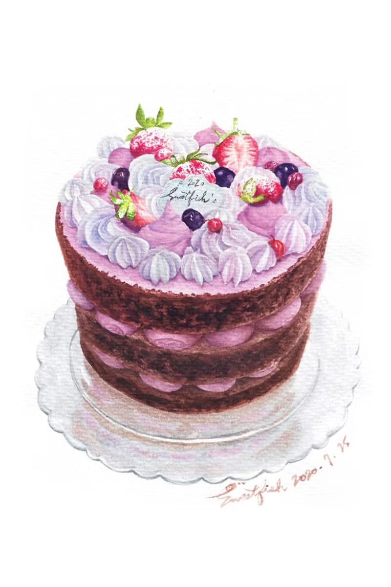 紅寶石巧克力蛋糕－美食明信片/食物明信片/美食卡片/食物卡片