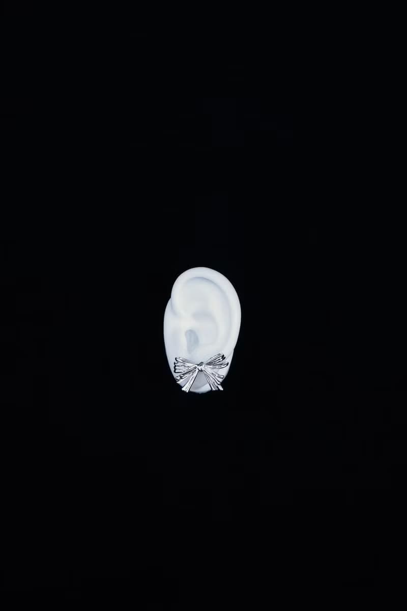 COR-DATE / 銀色系 / 蝴蝶結紋路耳環
