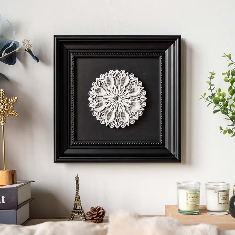 梯木疊雕-福佑之花|玄關客廳餐廳裝飾畫藝術喬掛畫擺遷禮品