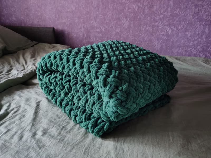 Blanket plush fluffy cozy bedding handmade Best gift for her