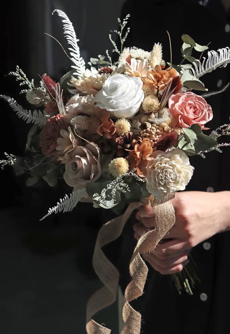 - 一生守候 - 永生花 x 乾燥花  新娘捧花 求婚花束