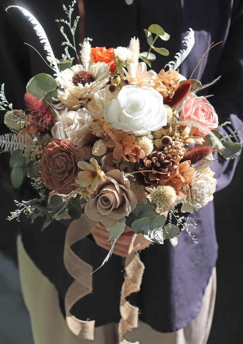 - 一生守候 - 永生花 x 乾燥花  新娘捧花 求婚花束