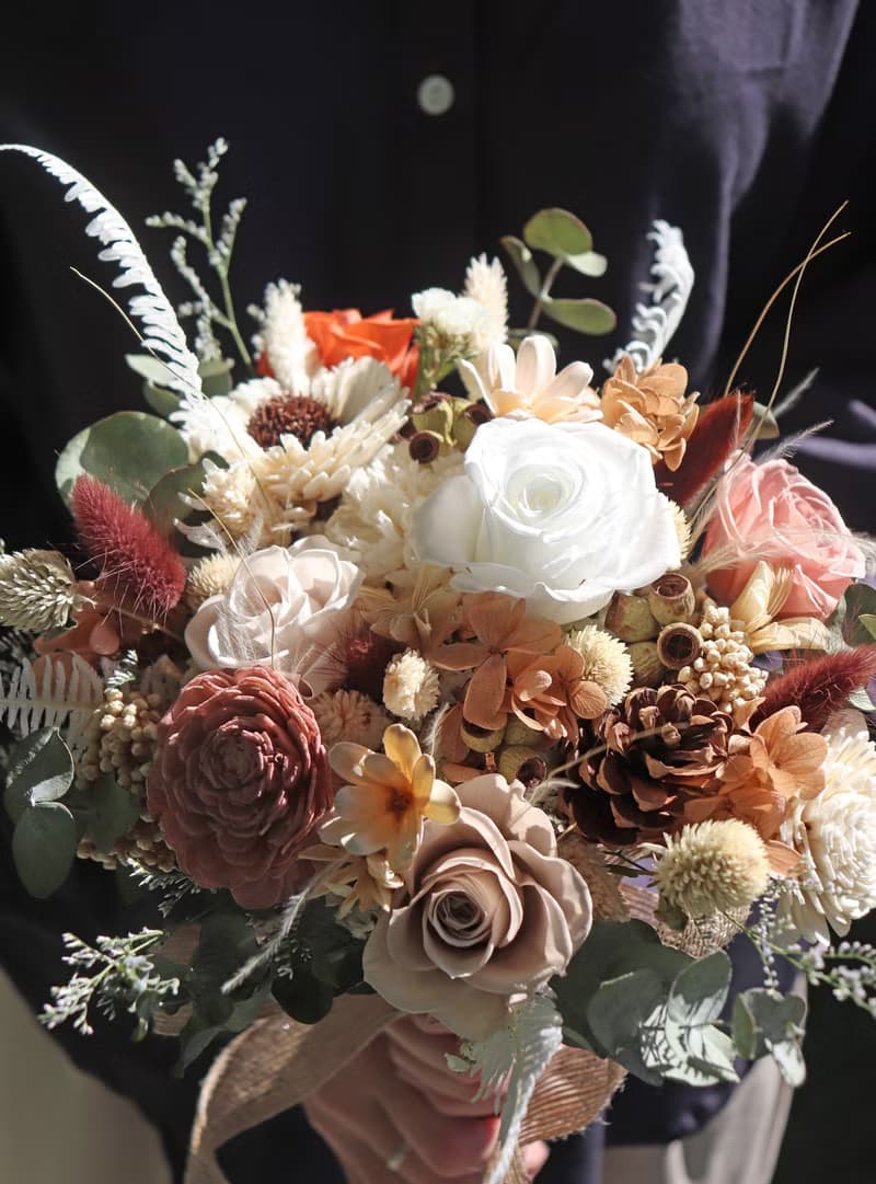- 一生守候 - 永生花 x 乾燥花  新娘捧花 求婚花束