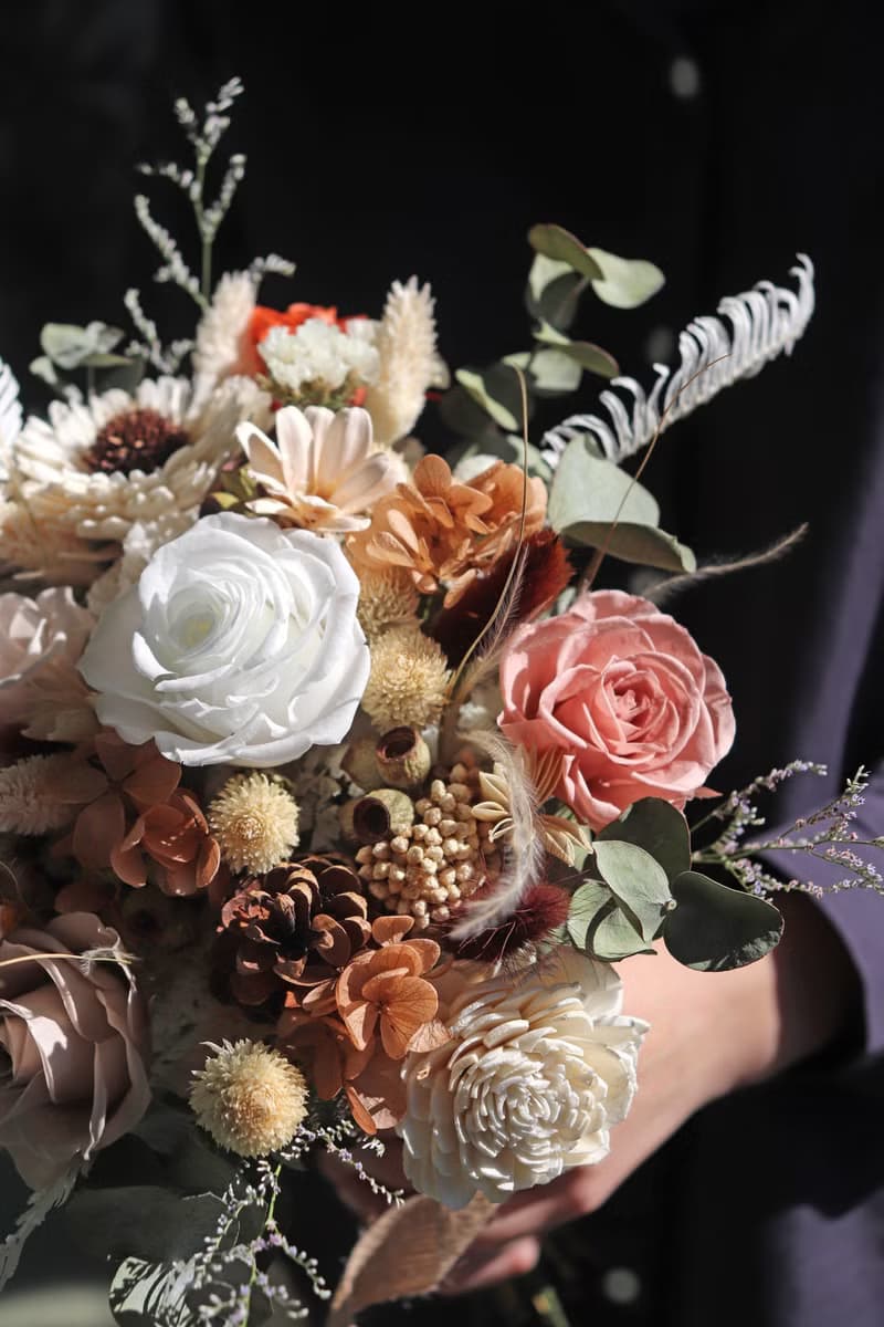 - 一生守候 - 永生花 x 乾燥花  新娘捧花 求婚花束