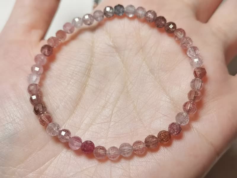 彩色尖晶石/刻角/高透度/4.5mm單圈/3.5mm雙圈-手珠/手串/手鍊