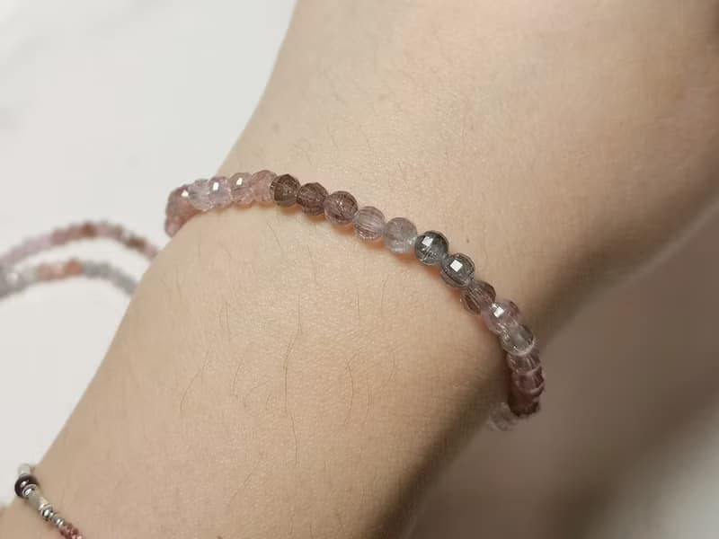 彩色尖晶石/刻角/高透度/4.5mm單圈/3.5mm雙圈-手珠/手串/手鍊