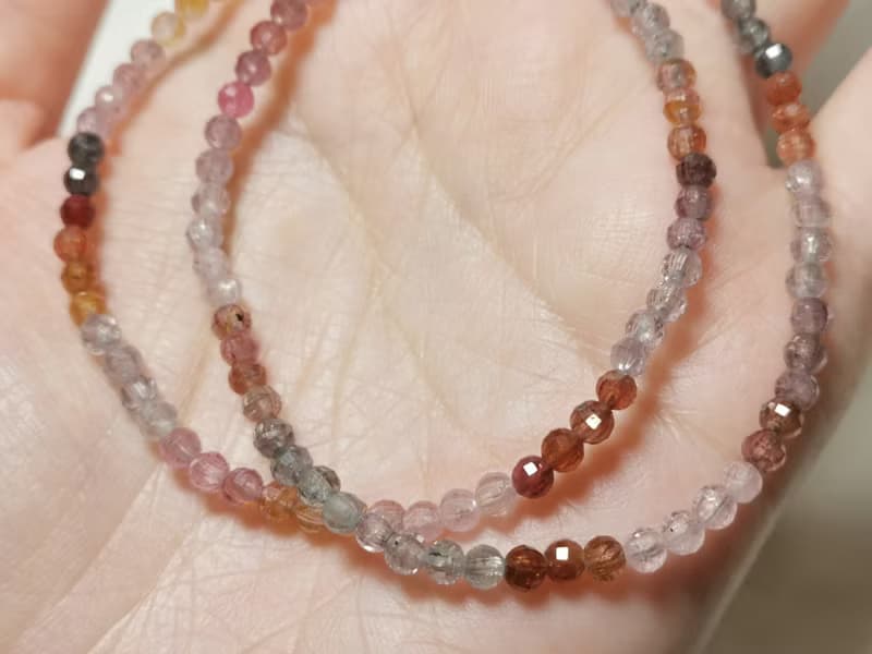 彩色尖晶石/刻角/高透度/4.5mm單圈/3.5mm雙圈-手珠/手串/手鍊