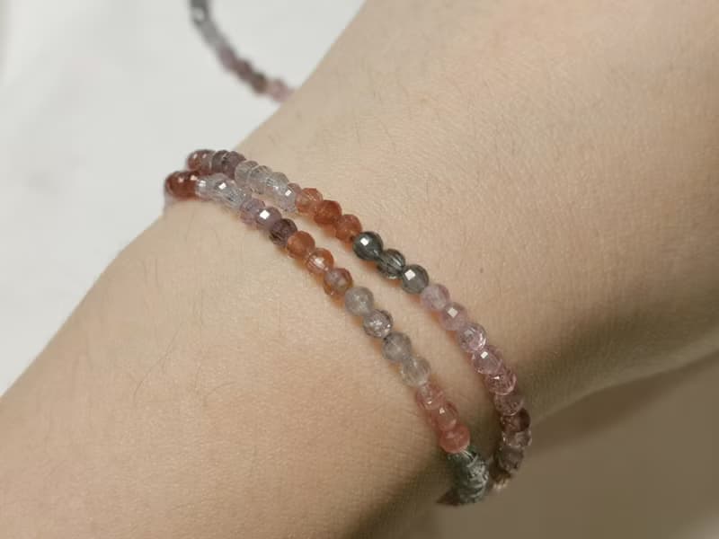 彩色尖晶石/刻角/高透度/4.5mm單圈/3.5mm雙圈-手珠/手串/手鍊