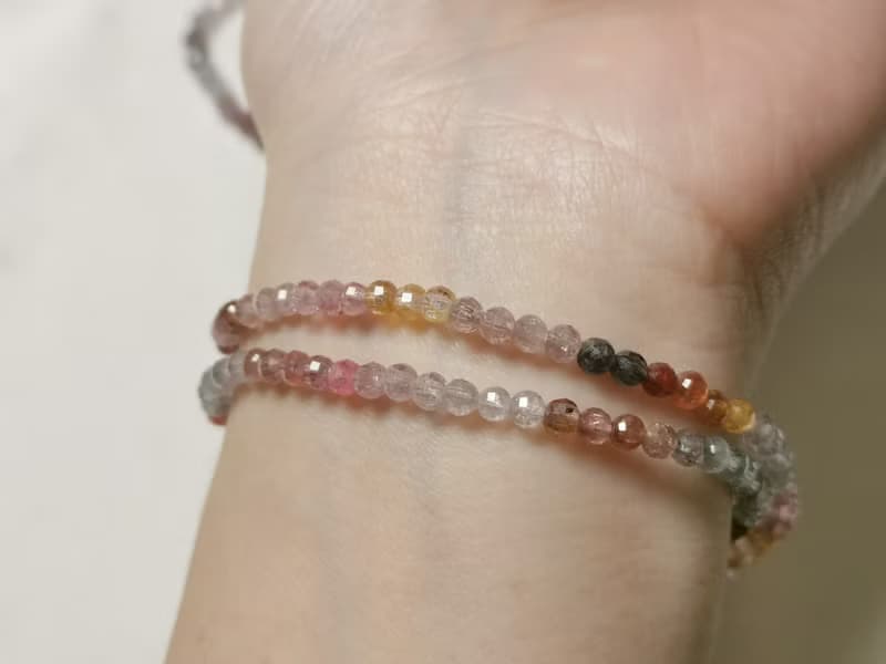 彩色尖晶石/刻角/高透度/4.5mm單圈/3.5mm雙圈-手珠/手串/手鍊