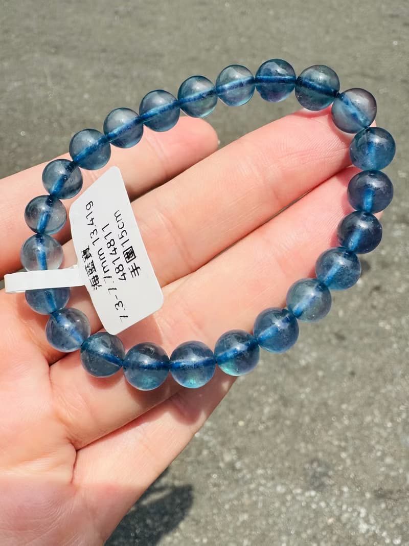 小精品濃色海藍海藍寶7.3-7.7mm13.41g平衡情緒減緩壓力溝通說服