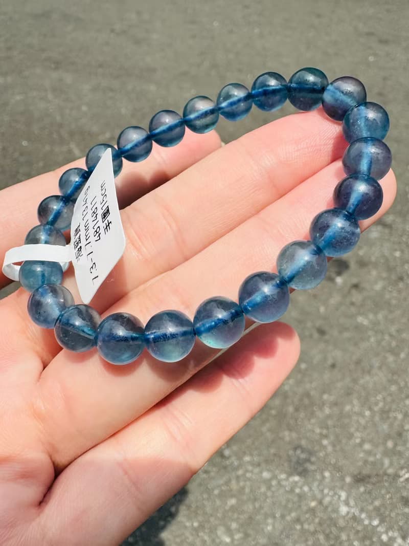 小精品濃色海藍海藍寶7.3-7.7mm13.41g平衡情緒減緩壓力溝通說服