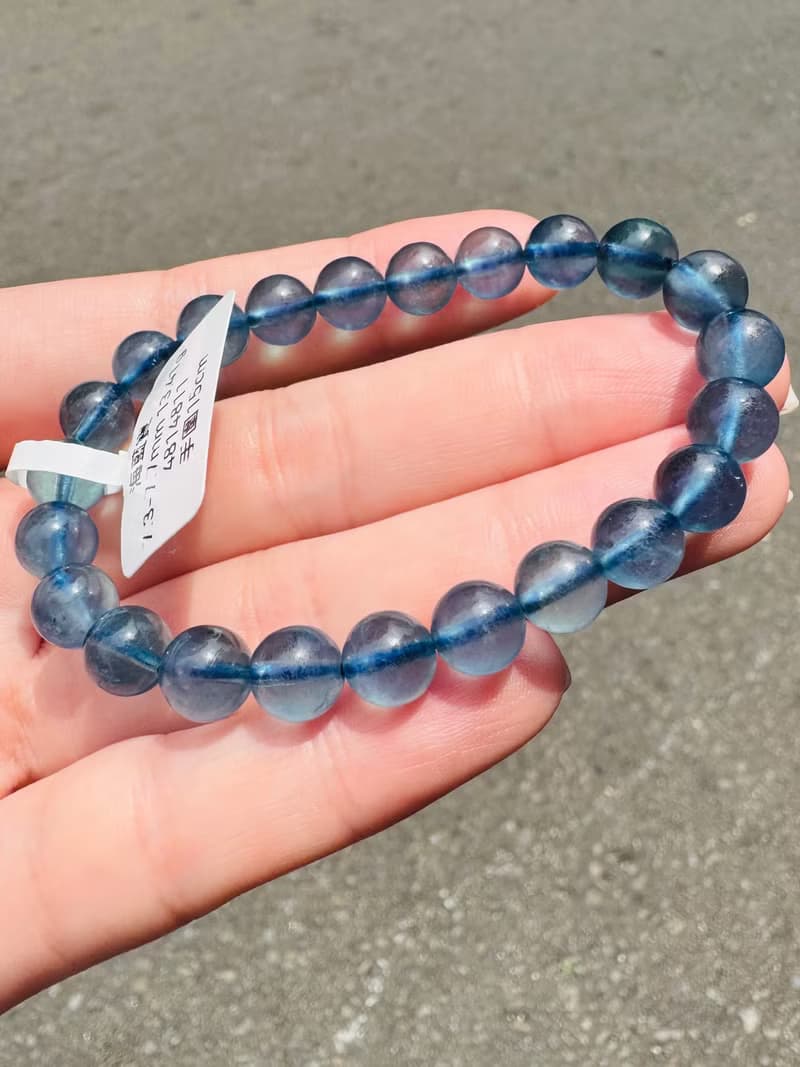 小精品濃色海藍海藍寶7.3-7.7mm13.41g平衡情緒減緩壓力溝通說服