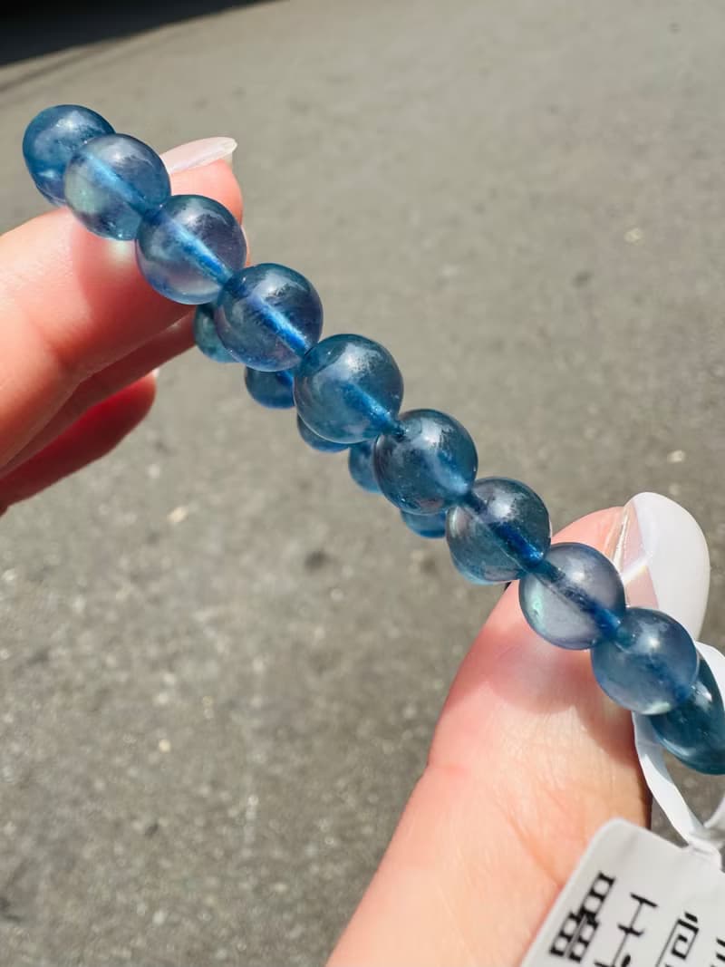 小精品濃色海藍海藍寶7.3-7.7mm13.41g平衡情緒減緩壓力溝通說服