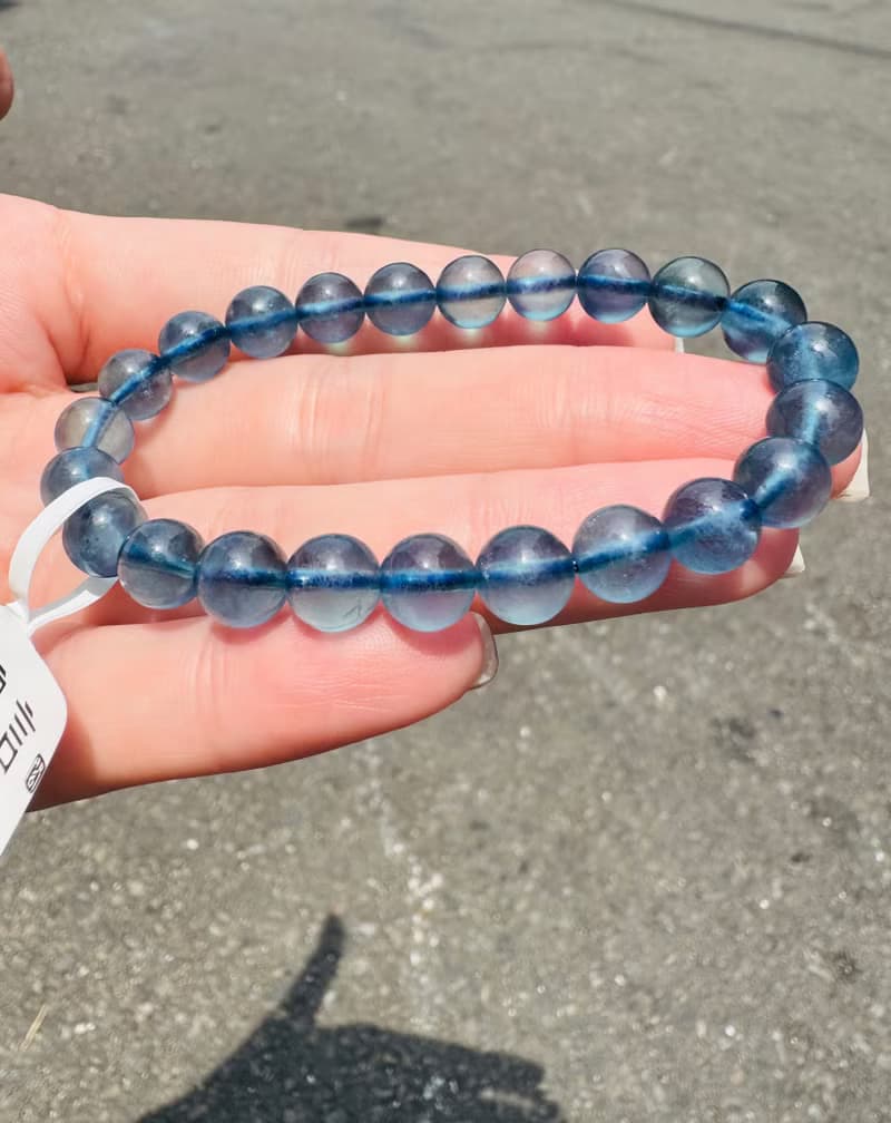 小精品濃色海藍海藍寶7.3-7.7mm13.41g平衡情緒減緩壓力溝通說服