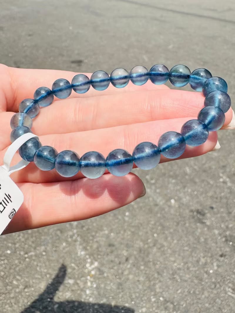 小精品濃色海藍海藍寶7.3-7.7mm13.41g平衡情緒減緩壓力溝通說服
